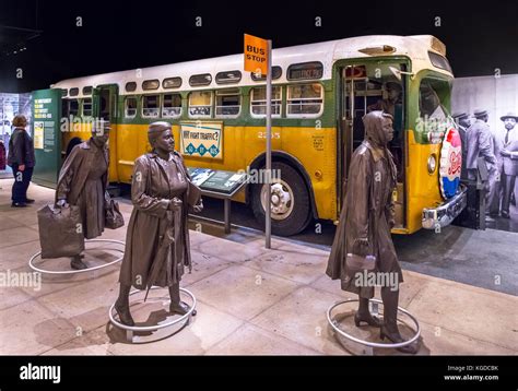 Rosa Parkes Montgomery Bus Boycott Display In The National Civil Stock