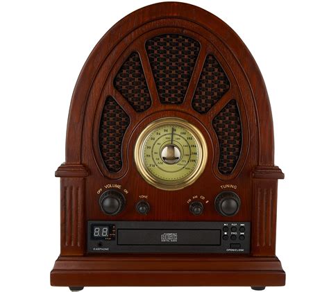 Vintage Wooden Radio With Cd Player Amfm Radio And Bluetooth Page 1
