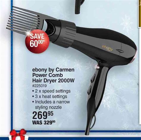 Carmen 2000w Ebony By Carmen Power Comb Hair Dryer Offer At Dis Chem