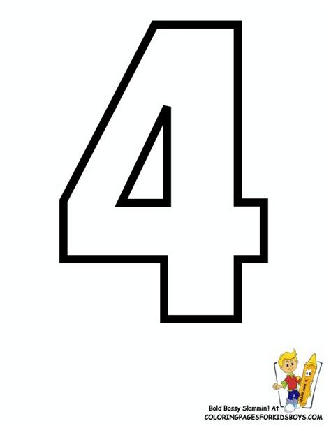 Number 4 Coloring Pages Alphabet Printables Learning Letters