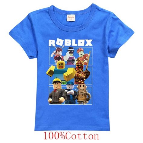 Roblox T Shirts Roblox Cotton Kids Clothing Tops Boys Short Sleeve T