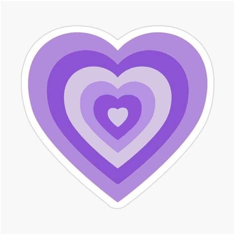 Y2k Purple Heart Sticker By Artbylamia1 Scrapbook Stickers Printable