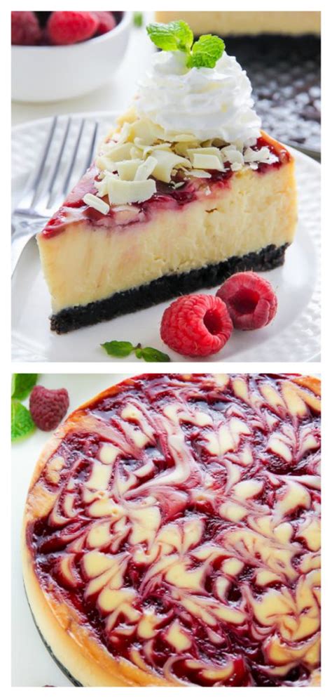 Baking dessert american cheesecake dairy recipes cream cheese recipes fruit raspberry recipes egg recipes recipes for a crowd. White Chocolate Raspberry Cheesecake - Baker by Nature