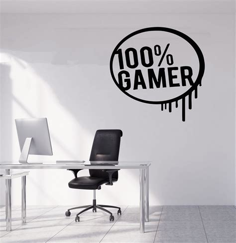 Gamer Wall Decal Video Games Wall Sticker Controller Wall Etsy Game