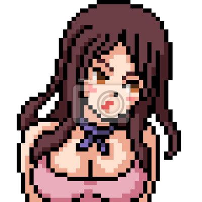 Vector Pixel Art Woman Sexy Posters For The Wall Posters Skin Dress
