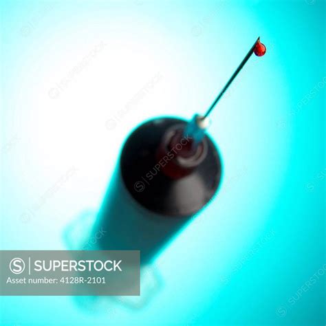 Bloodfilled Syringe Superstock