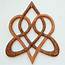 Wood Burned Stylized Celtic Heart Knot Of Everlasting Love Triquetra 