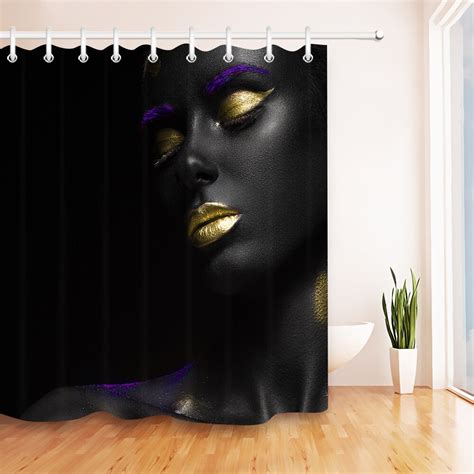 High Quality African Woman With Color Makeup Waterproof Bathroom Shower
