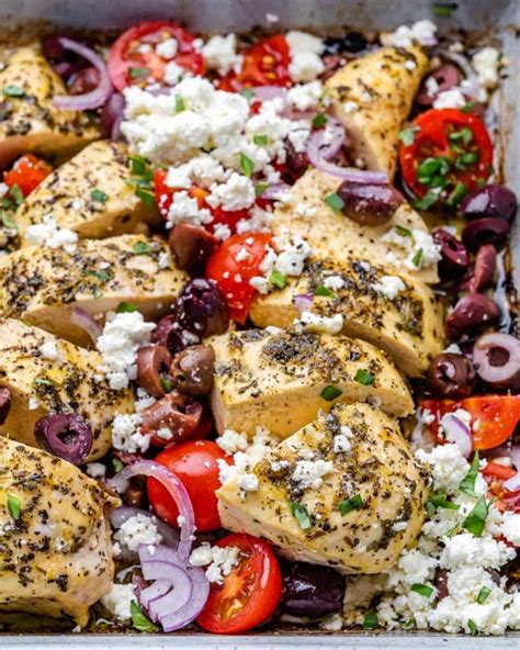 oven baked greek chicken breast healthy fitness meals