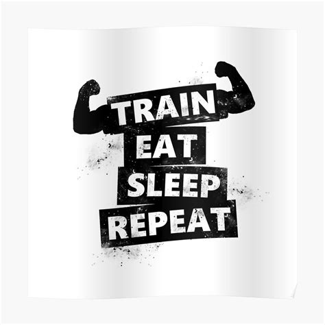 train eat sleep repeat poster by kijkopdeklok redbubble