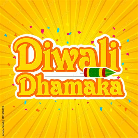 Sticker Tag Or Label Design For Diwali Dhamaka Stock Vector Adobe Stock