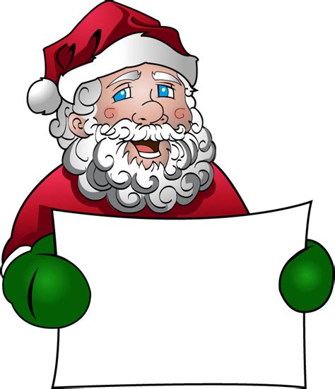 Santa Holding Sign Clipart Clip Art Library