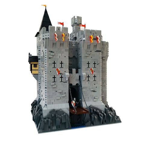 Lego Moc Castle With Clear Background New Picture At Front Angle With