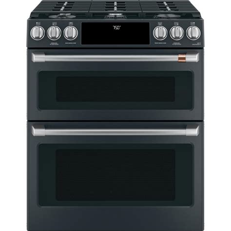 Cafe 30 In 67 Cu Ft Slide In Double Oven Gas Range With Self