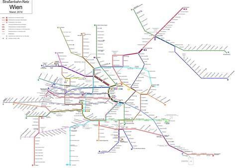 Map Of Vienna Tram Wienier Linien Network