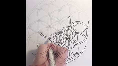 Put your metal tip on that point and draw the sixth circle. How To Draw The Flower Of Life - YouTube