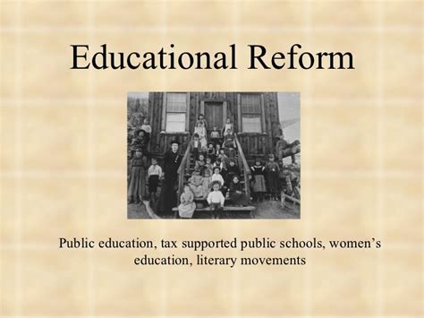 educational reform 1790 1860