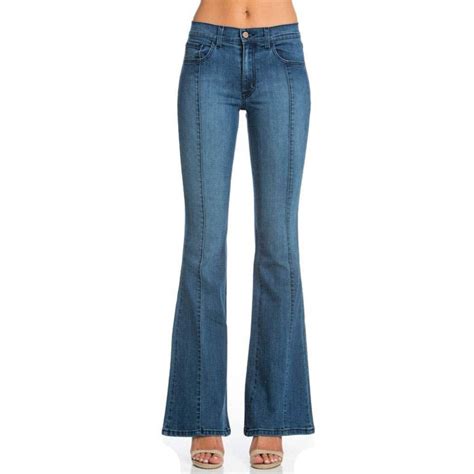 O2 Denim Womens Mid Rise Flare Jeans