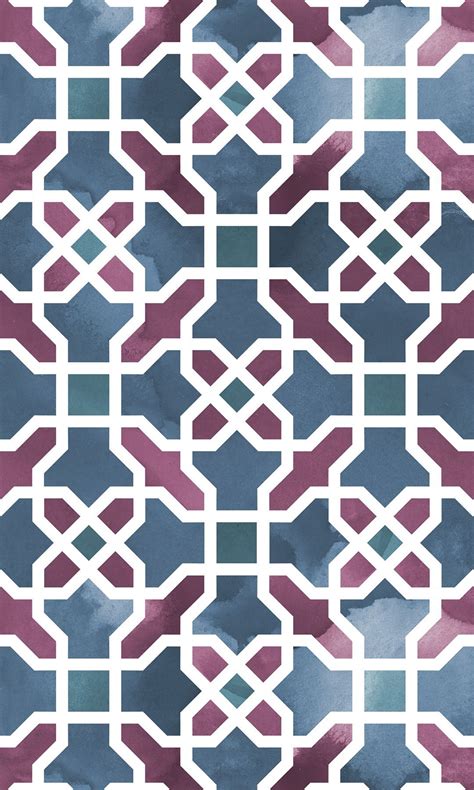 Blue and Purple Islamic Geometry Vinyl Flooring | Islamic art pattern, Islamic patterns, Islamic ...