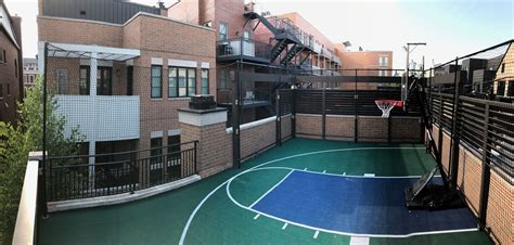 Pin by Sport Court Midwest on Rooftop Courts | Tennis court, Basketball court, Court