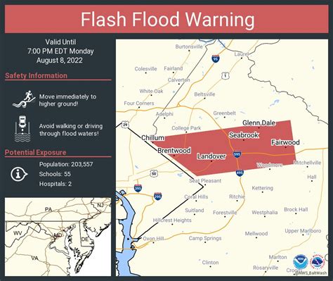 Nws Baltimore Washington On Twitter Flash Flood Warning Including Chillum Md Landover Md And