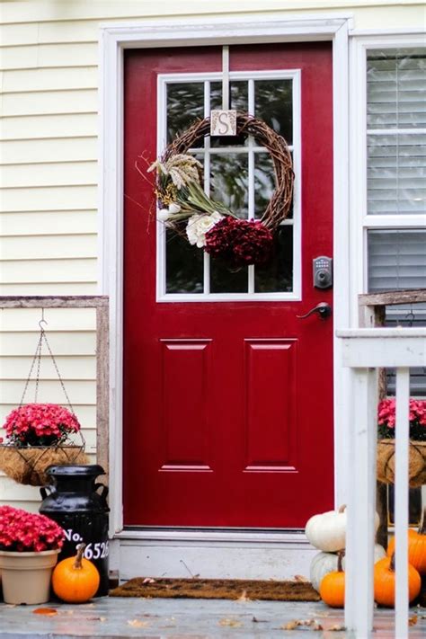 Even if you're not painting your front door, here are some ideas about how you can personalise any door, like i have. 13 Frugal Front Door Painting Ideas - Tip Junkie