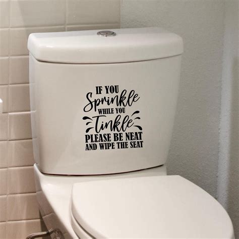 If You Sprinkle When You Tinkle Funny Toilet Sticker 38k Vinyl Graphics