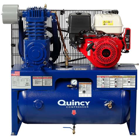 Quincy Qt75 Splash Lubricated Reciprocating Air Compressor 13 Hp Honda