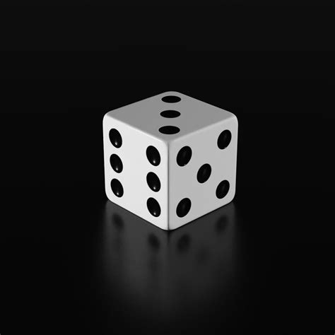 3d Model Black And White Dice Cgtrader