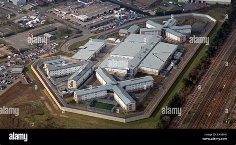 Aerial View Of Hm Prison Peterborough Category B Prisons Stock Photo