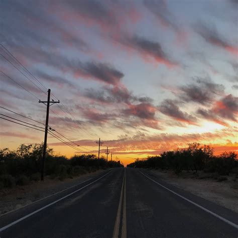 Sherrie Loves Color On A Dark Desert Highway
