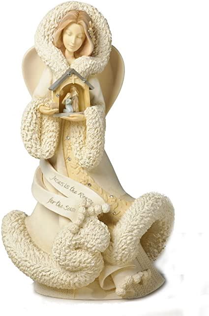 Enesco Foundations Christmas Angel With Nativity Figurine