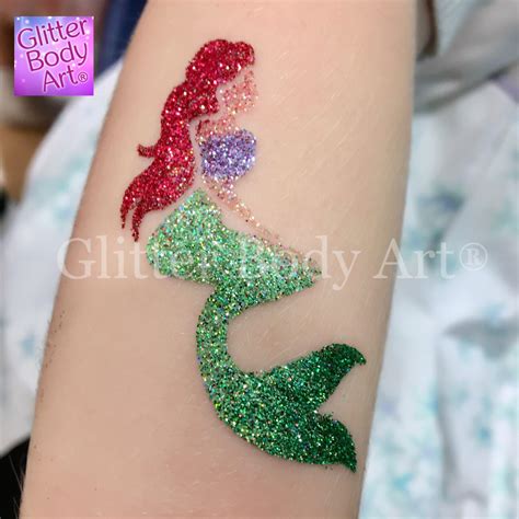 Mermaid Glitter Tattoo Kit Under The Sea Party Temporary Tattoo Store