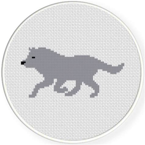 You, too, can learn to cross stitch. Wolf Cross Stitch Pattern - Daily Cross Stitch