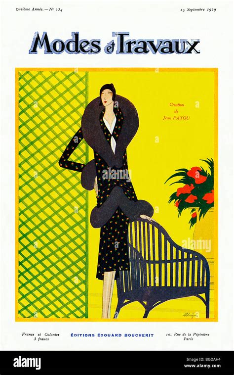 Modes Et Travaux Sept 1929 Cover Of The French Fashion Magazine A