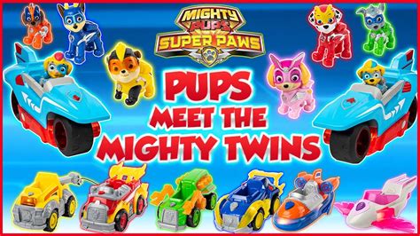 Mighty Pups Super Paws Pups Meet The Mighty Twins Unboxing Toy Review