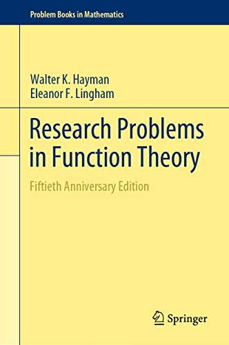 Amazon Research Problems In Function Theory Fiftieth Anniversary