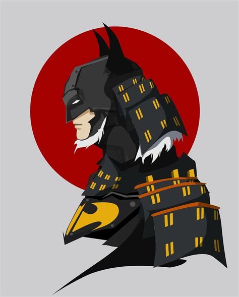 A Drawing Of A Batman Riding On Top Of A Castle With The Sun In The