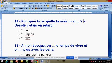 Test De Français Niveau A1 Youtube