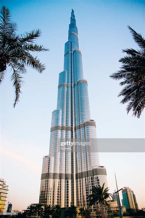 Stock Photo Burj Khalifa Tower Dubai Dubai Burj Khalifa Colorful