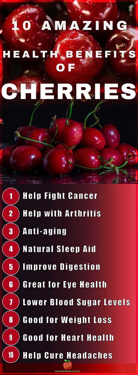10 Amazing Health Benefits Of Cherries Health Benefits Of Cherries
