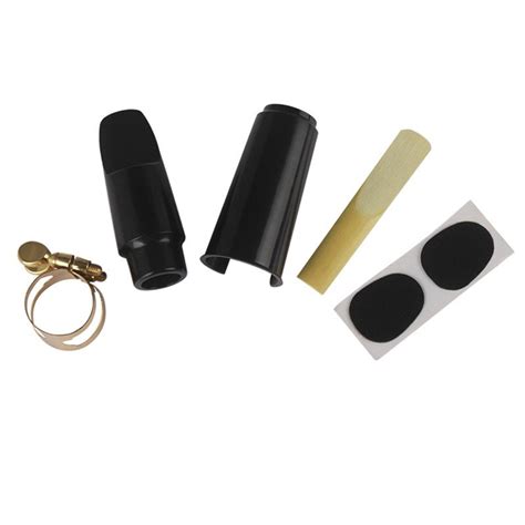 Soprano Saxophone Mouthpiece Plastic With Cap Metal Buckle Reeds