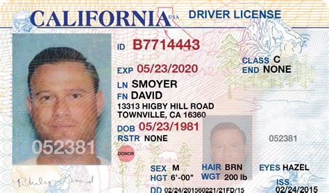 California Driving License Template Psd Usa Editable 2020