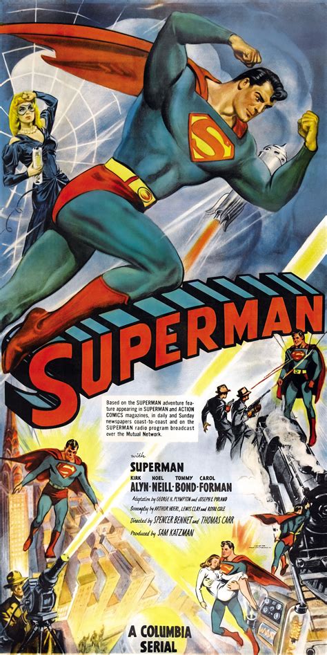 Poster Superman 1948 Serial Starring Kirk Alyn And Noel Neill As