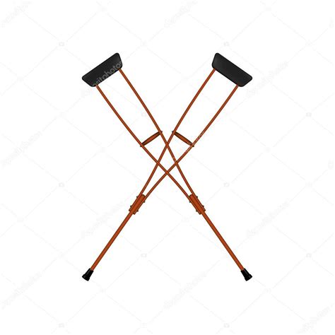 Two Crossed Retro Crutches Stock Vector Image By ©jirkapravda 62043677