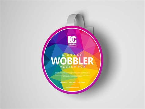 Free Wobbler Hanging On Wall Mockup Psd