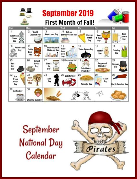 September National Day Calendar Free Printable Calendars
