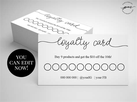 loyalty reward card template