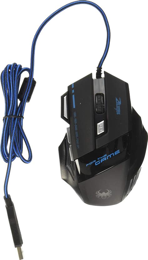 Zelotes Computer Game Mouse Led Optical 3200 Dpi 7 Button
