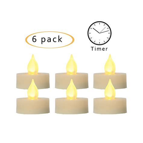 Candle Choice Flameless Led Battery Tealight Candles With Timer
